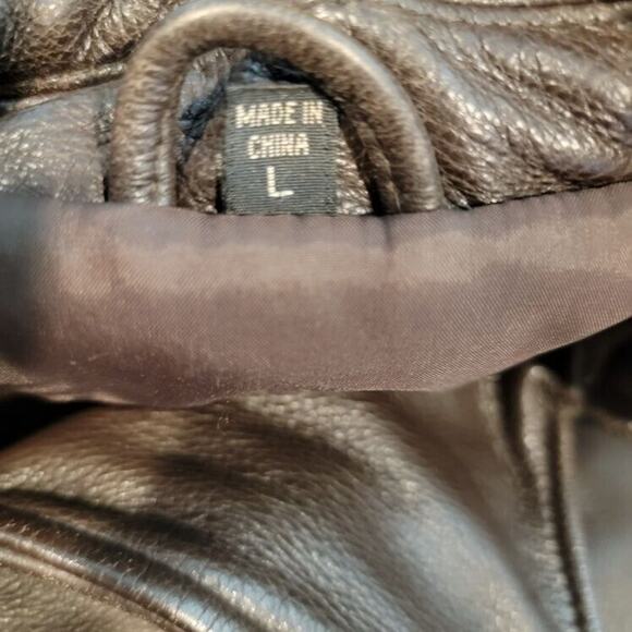 Walter Davoucci Double Breasted Blazer men's Leather Coat SzLarge - Picture 6 of 12